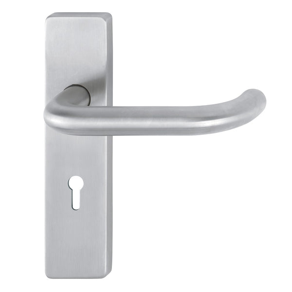 Arrone 19mmØ Return to Door Lever Handles on Lock Plate - Grade 316 SSS