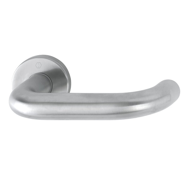 Hoppe Paris 22mmØ Return to Door Lever Handles on Sprung Round Rose - Grade 316 SSS