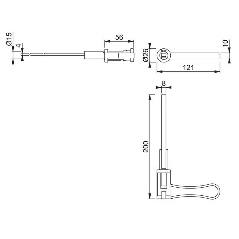 Arrone Nylon Re-usable Temporary Lever Handle Set