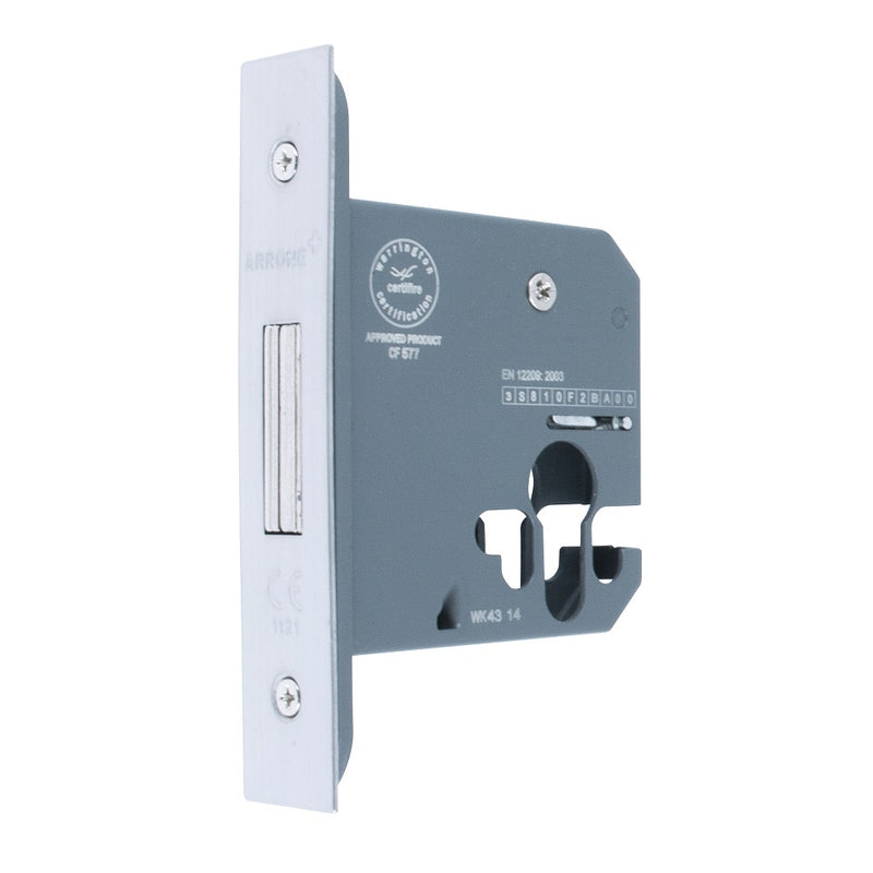 Arrone AR8006 Euro Deadlock - 80mm (3") Case - 57mm Backset - Stainless Steel