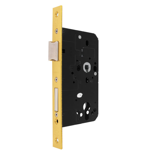 Arrone AR910 DIN Style Mortice Sashlock with Square Forend - 88mm Case - 60mm Backset - PB