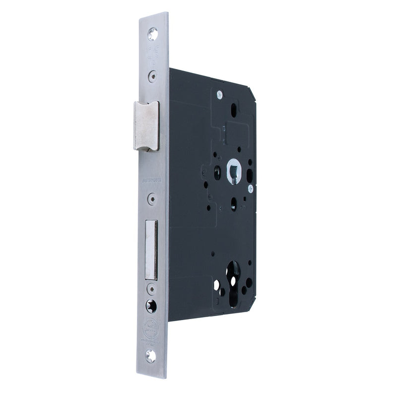 Arrone AR910 DIN Style Mortice Sashlock with Square Forend - 108mm Case - 80mm Backset - SSS