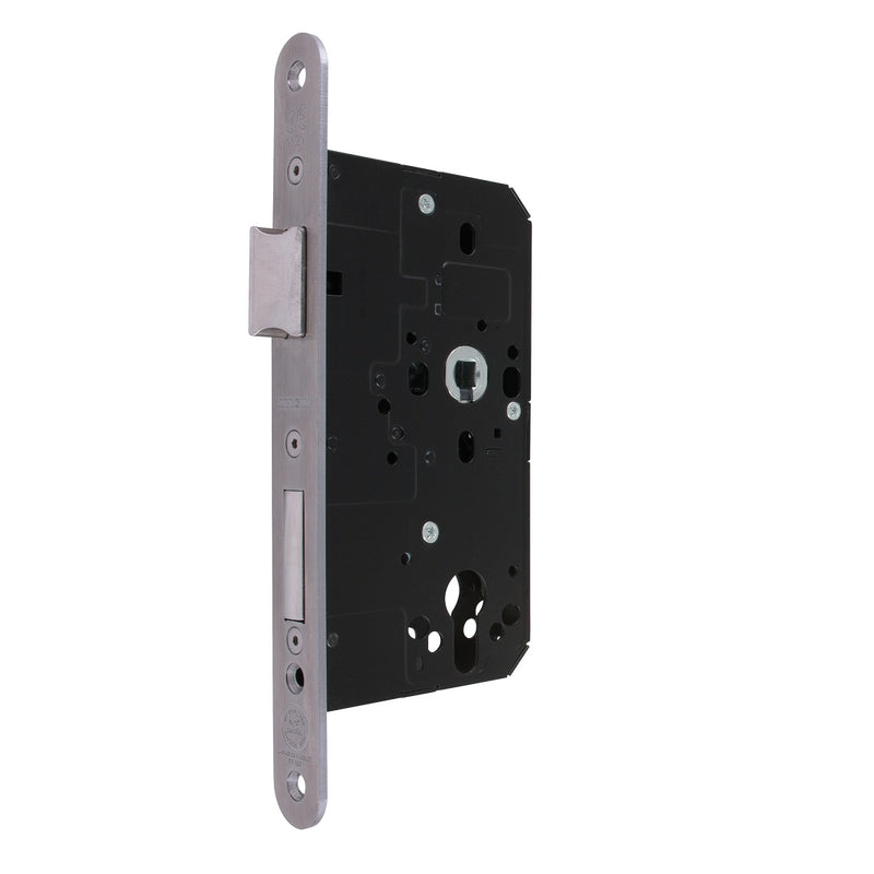 Arrone AR910 DIN Style Mortice Sashlock with Radius Forend - 88mm Case - 60mm Backset - SSS