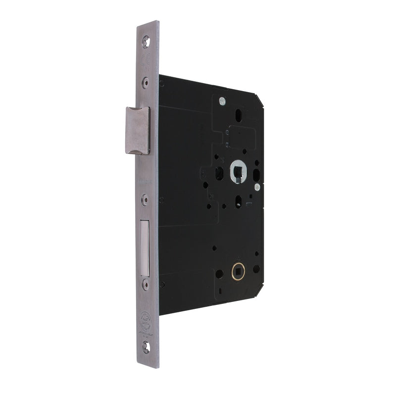 Arrone AR913 DIN Style Bathroom Lock with Square Forend - 108mm Case - 80mm Backset - SSS