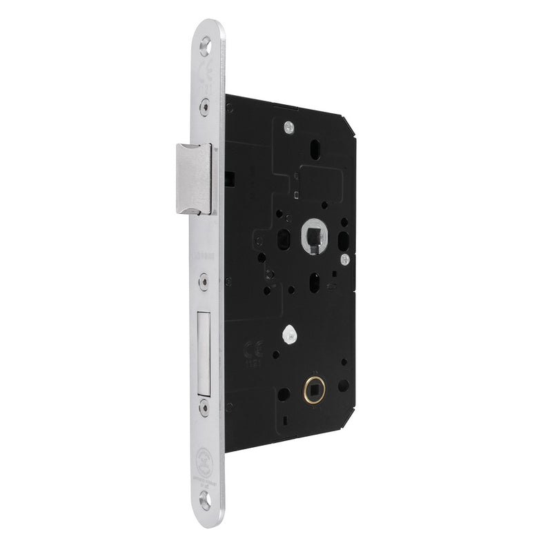 Arrone AR913 DIN Style Bathroom Lock with Radius Forend - 88mm Case - 60mm Backset - PSS