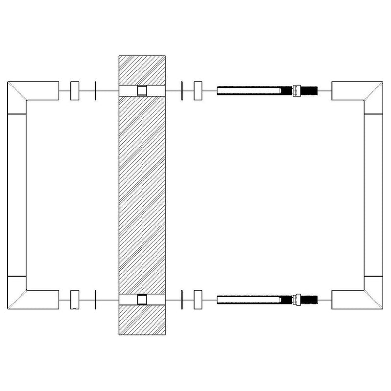 Eurospec Back to Back Fixing Pack for 25mmØ Pull Handles - SSS