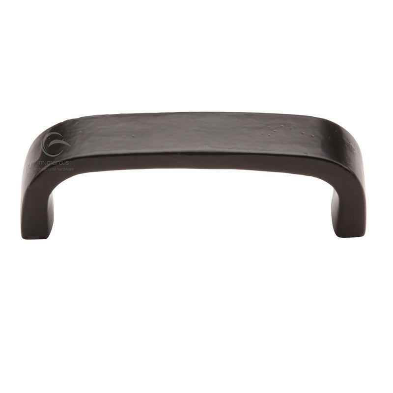 M.Marcus D Type Cabinet Pull 96mm - Smooth Black Iron
