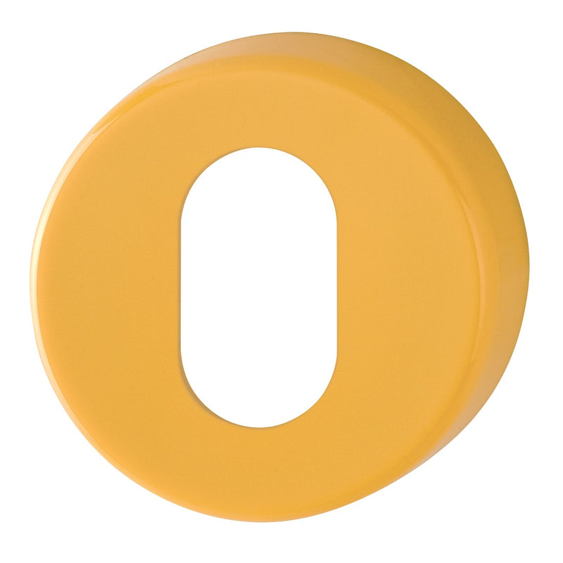 Hoppe Nylon Oval Profile Escutcheon (pair) - Golden Yellow RAL1004