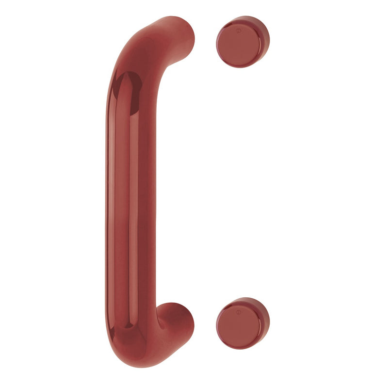 Hoppe 34mmØ Nylon 'D' Bolt Through Fixing Pull Handle 220mm - Claret (Burgundy) RAL3005