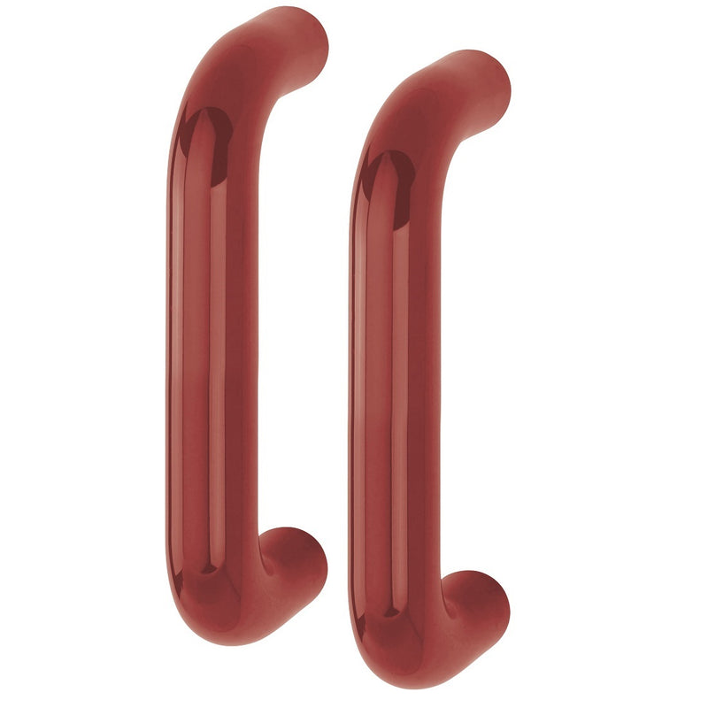 Hoppe 34mmØ Nylon 'D' Back To Back Fixing Pull Handle 220mm - Claret (Burgundy) RAL3005