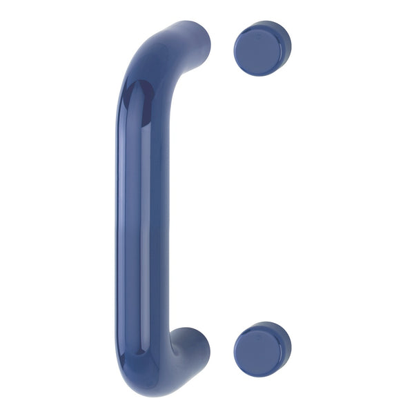 Hoppe 34mmØ Nylon 'D' Bolt Through Fixing Pull Handle 220mm - Cobalt Blue RAL5002