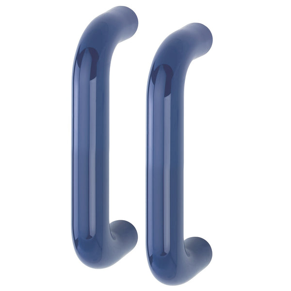 Hoppe 34mmØ Nylon 'D' Back To Back Fixing Pull Handle 220mm - Cobalt Blue RAL5002