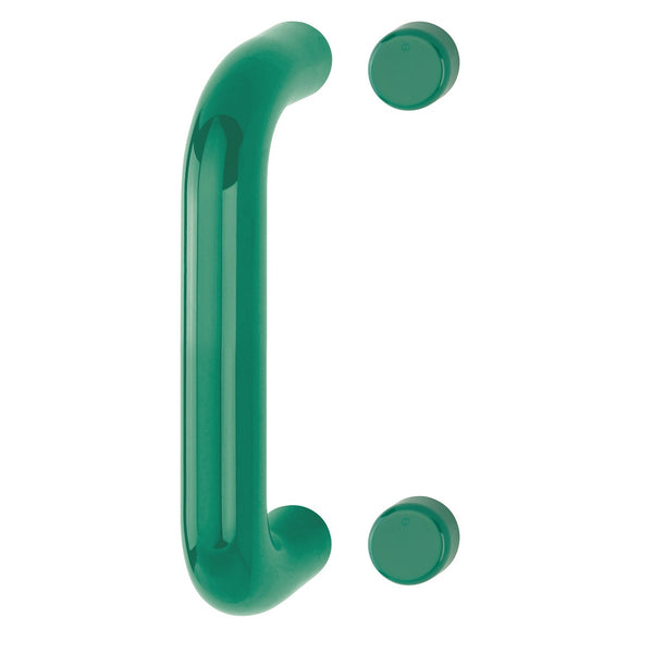 Hoppe 34mmØ Nylon 'D' Bolt Through Fixing Pull Handle 220mm - Green RAL6016