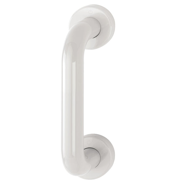 Hoppe 34mmØ Nylon 'D' Concealed Fixing Pull Handle 220mm - Diamond White RAL9016