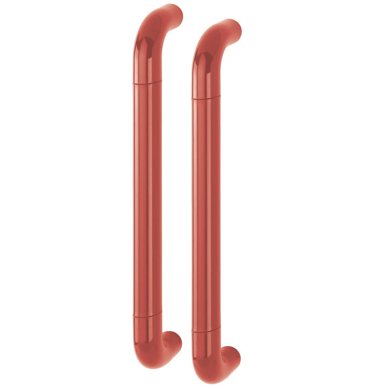 Hoppe 34mmØ Nylon 'D' Back To Back Fixing Pull Handle 425mm - Red RAL3003