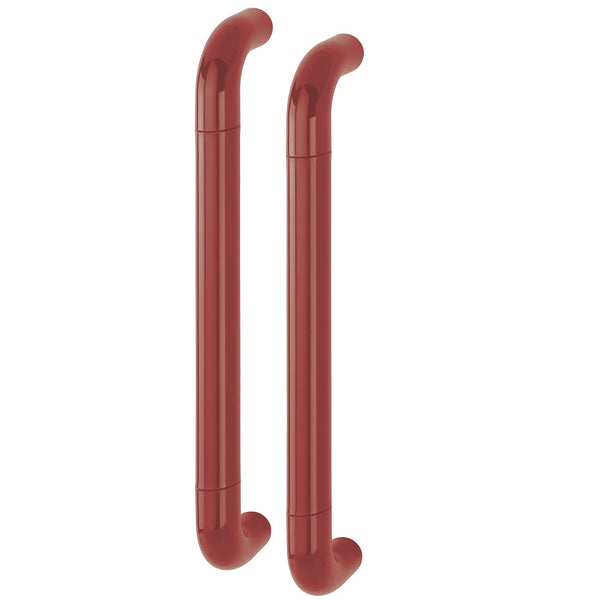 Hoppe 34mmØ Nylon 'D' Back To Back Fixing Pull Handle 425mm - Claret (Burgundy) RAL3005