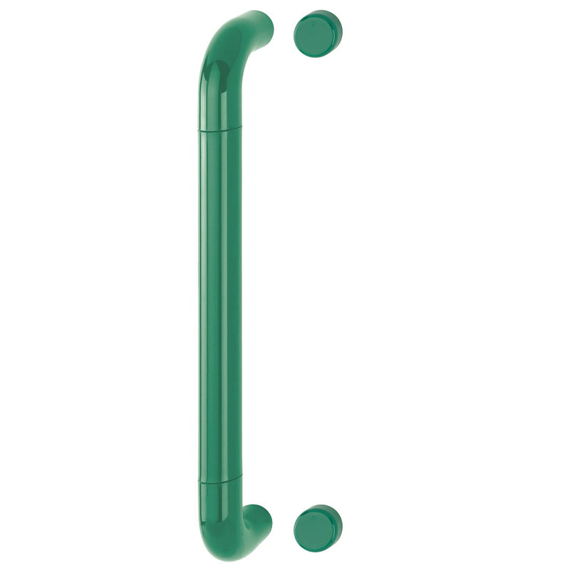 Hoppe 34mmØ Nylon 'D' Bolt Through Fixing Pull Handle 425mm - Green RAL6016