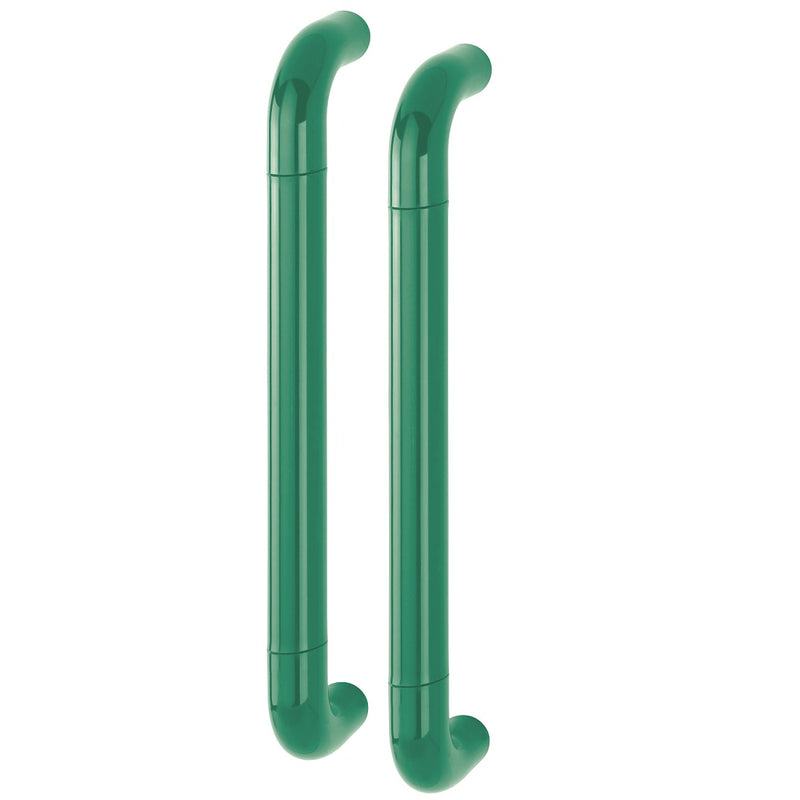 Hoppe 34mmØ Nylon 'D' Back To Back Fixing Pull Handle 425mm - Green RAL6016