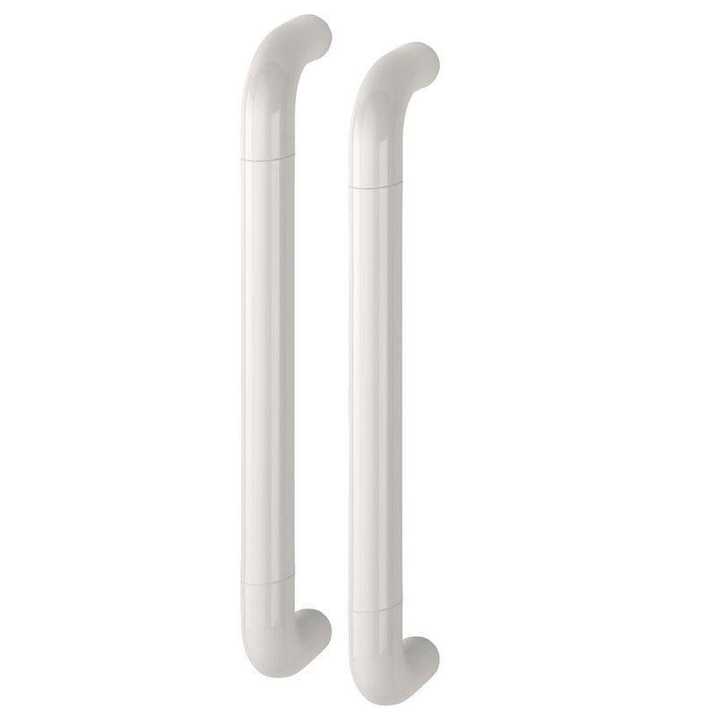 Hoppe 34mmØ Nylon 'D' Back To Back Fixing Pull Handle 425mm - Diamond White RAL9016