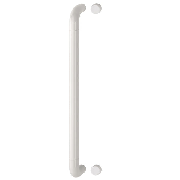 Hoppe 34mmØ Nylon 'D' Bolt Through Fixing Pull Handle 600mm - Diamond White RAL9016