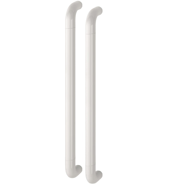 Hoppe 34mmØ Nylon 'D' Back To Back Fixing Pull Handle 600mm - Diamond White RAL9016