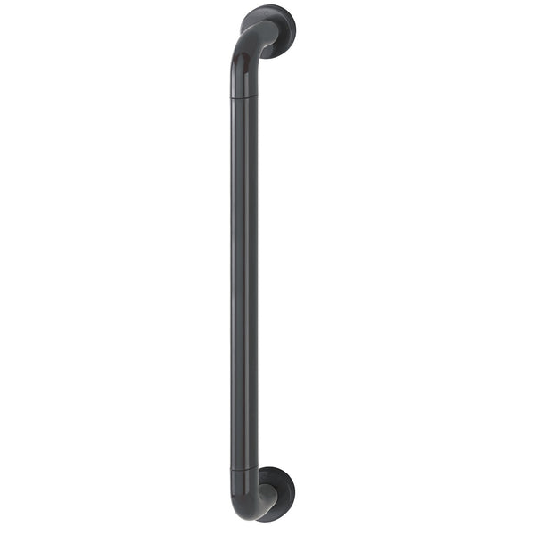 Hoppe 34mmØ Nylon 'D' Concealed Fixing Pull Handle 600mm - Black RAL9017