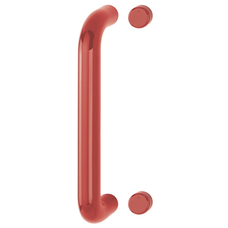 Hoppe 34mmØ Nylon 'D' Bolt Through Fixing Pull Handle 300mm - Red RAL3003