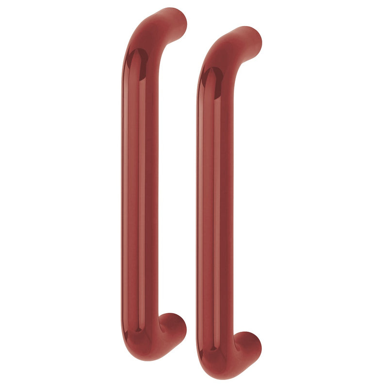 Hoppe 34mmØ Nylon 'D' Back To Back Fixing Pull Handle 300mm - Claret (Burgundy) RAL3005