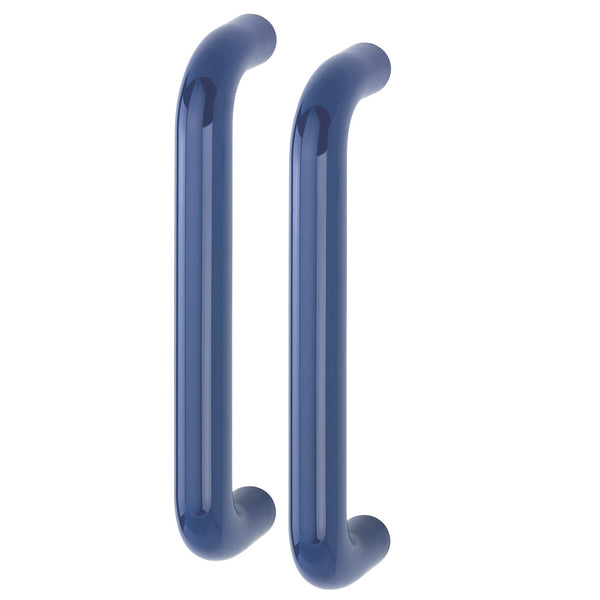 Hoppe 34mmØ Nylon 'D' Back To Back Fixing Pull Handle 300mm - Cobalt Blue RAL5002