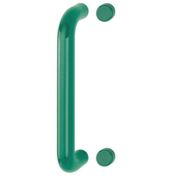 Hoppe 34mmØ Nylon 'D' Bolt Through Fixing Pull Handle 300mm - Green RAL6016