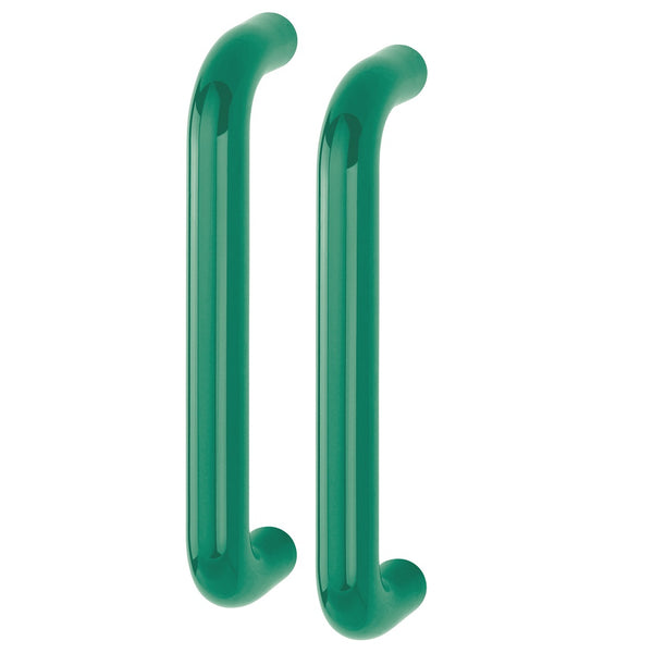 Hoppe 34mmØ Nylon 'D' Back To Back Fixing Pull Handle 300mm - Green RAL6016