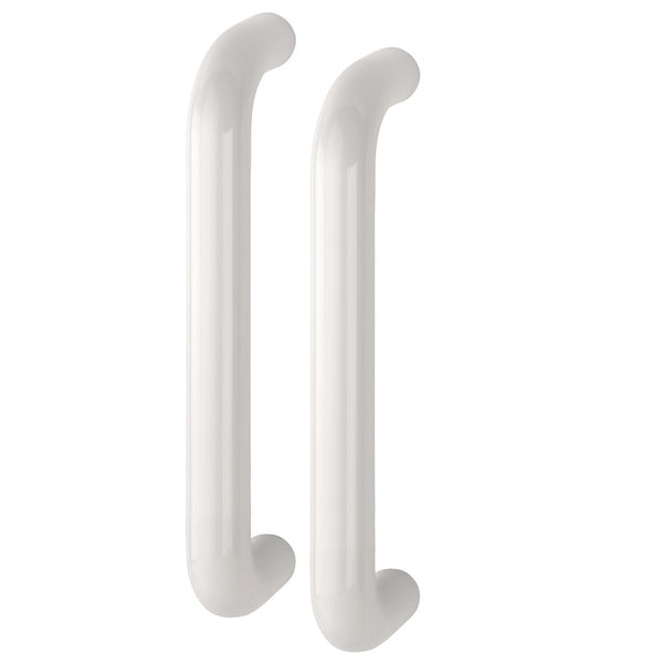 Hoppe 34mmØ Nylon 'D' Back To Back Fixing Pull Handle 300mm - Diamond White RAL9016