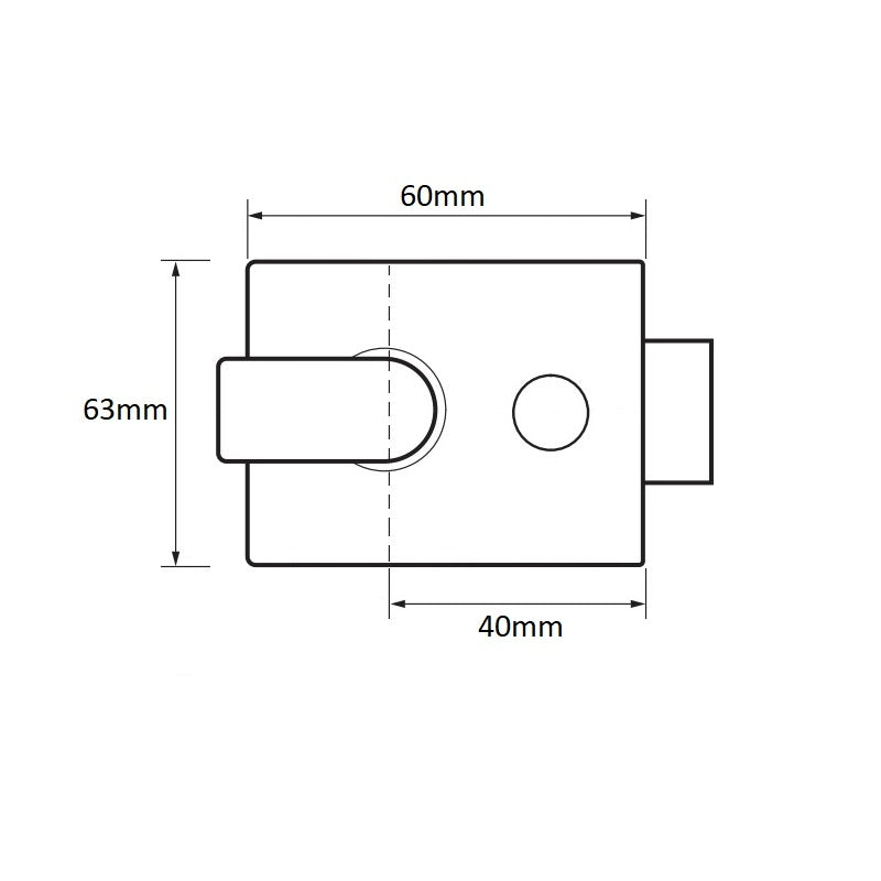 York Deadlocking Rim Nightlatch - 40mm Backset - Black Case with Black ...