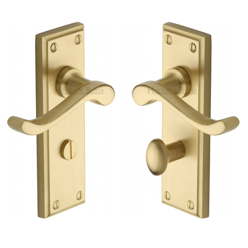 M.Marcus Edwardian Bathroom Handles - Satin Brass